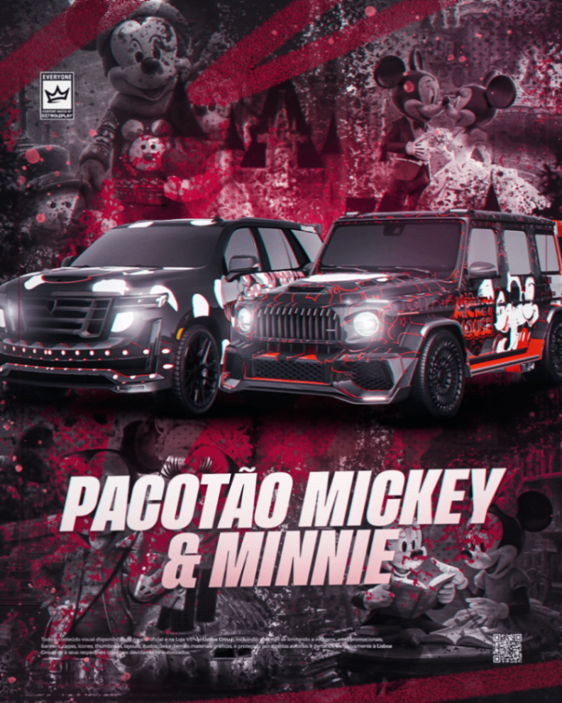 PACOTÃO VEÍCULOS MICKEY & MINNIE - 30 DIAS